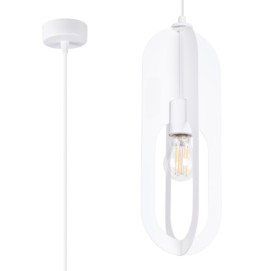 Lustr na lanku NICUS 1xE27/15W/230V bílá