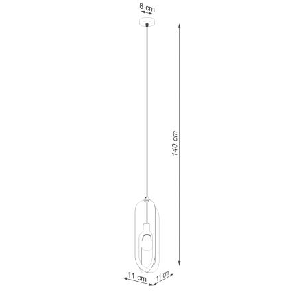 Lustr na lanku NICUS 1xE27/15W/230V bílá