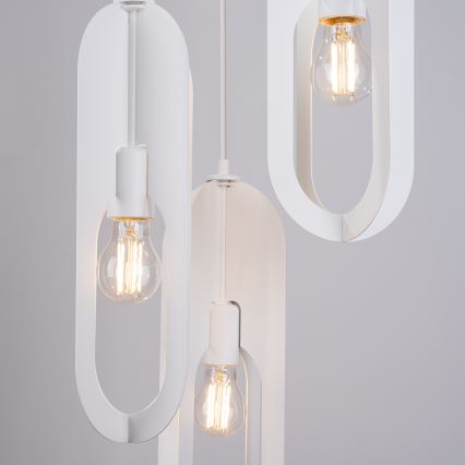 Lustr na lanku NICUS 3xE27/15W/230V bílá