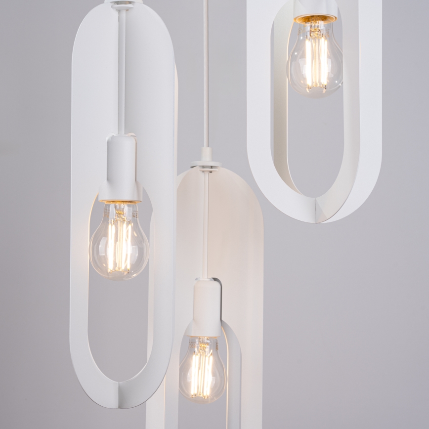 Lustr na lanku NICUS 3xE27/15W/230V bílá