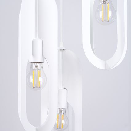 Lustr na lanku NICUS 3xE27/15W/230V bílá