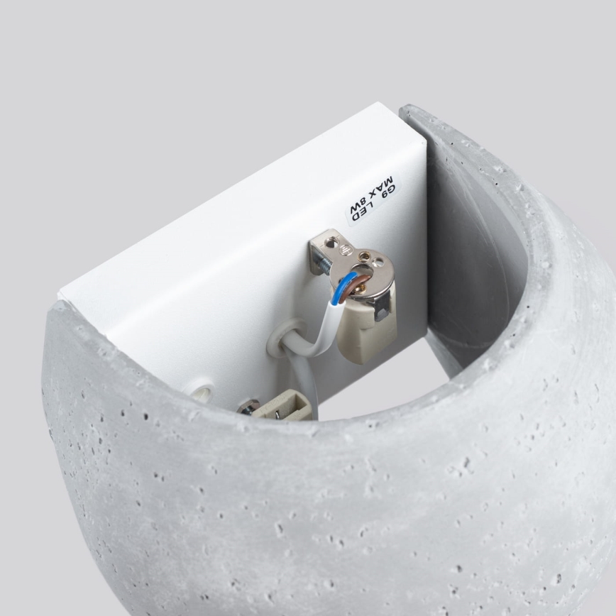 Nástěnné svítidlo GLOBE 2xG9/8W/230V beton/šedá