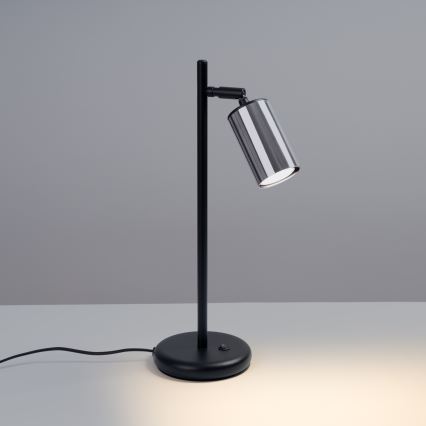 Stolní lampa WINX 1xGU10/10W/230V černá/lesklý chrom