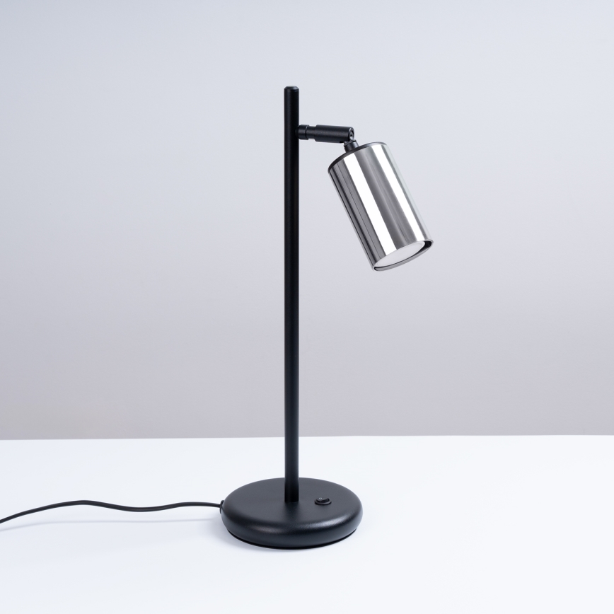 Stolní lampa WINX 1xGU10/10W/230V černá/lesklý chrom