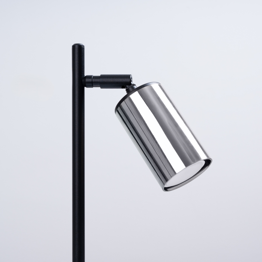 Stolní lampa WINX 1xGU10/10W/230V černá/lesklý chrom