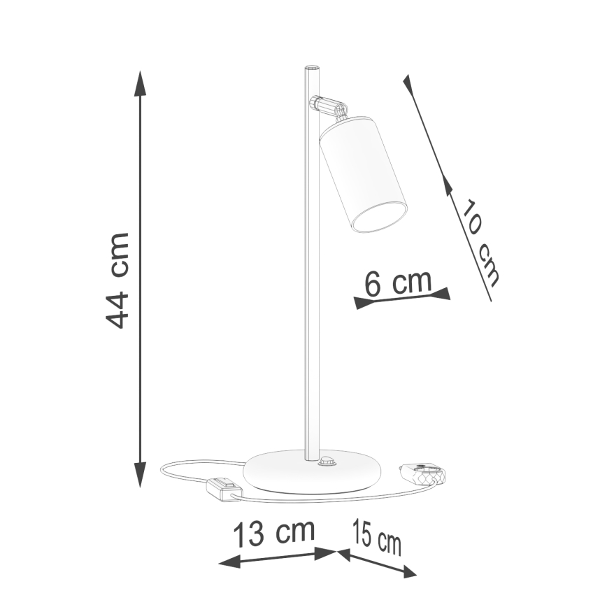 Stolní lampa WINX 1xGU10/10W/230V černá/lesklý chrom