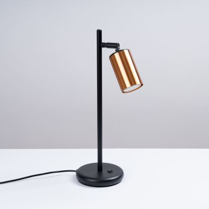 Stolní lampa WINX 1xGU10/10W/230V černá/měď