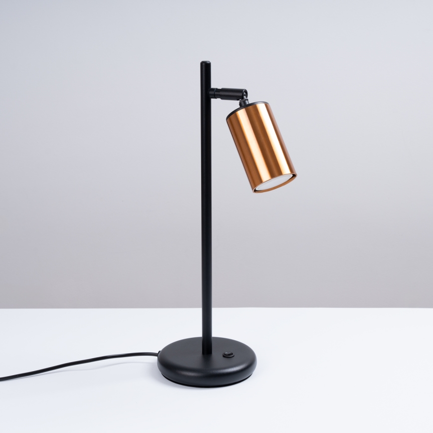 Stolní lampa WINX 1xGU10/10W/230V černá/měď