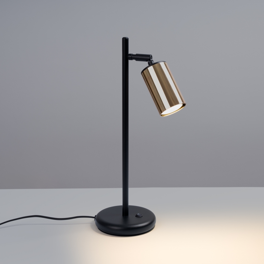 Stolní lampa WINX 1xGU10/10W/230V černá/zlatá