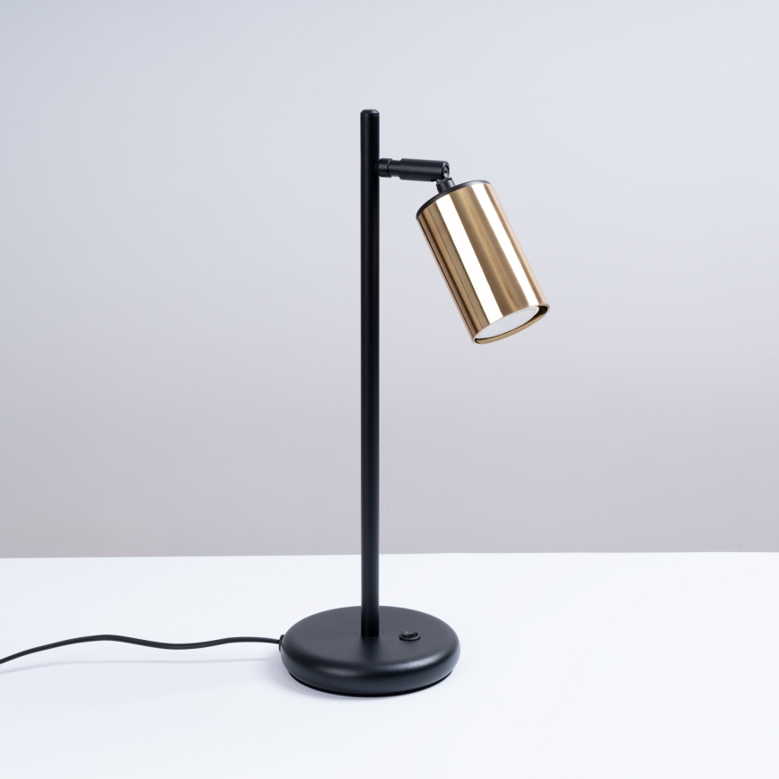 Stolní lampa WINX 1xGU10/10W/230V černá/zlatá
