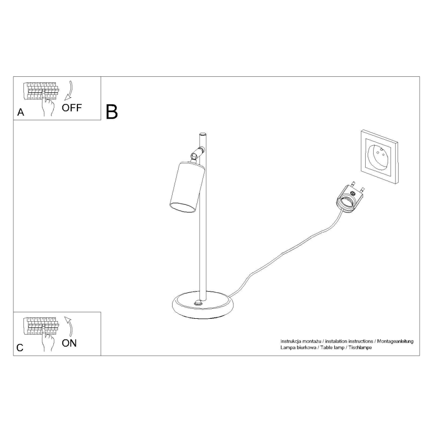Stolní lampa WINX 1xGU10/10W/230V černá/zlatá