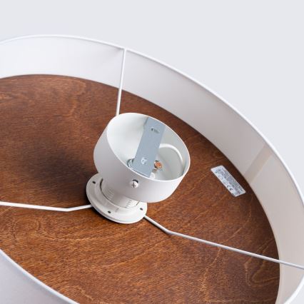 Stropní svítidlo TELESTO 1xE27/15W/230V pr. 35 cm bílá/hnědá