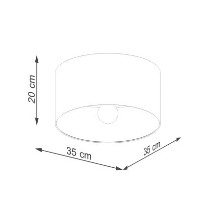 Stropní svítidlo TELESTO 1xE27/15W/230V pr. 35 cm bílá/hnědá