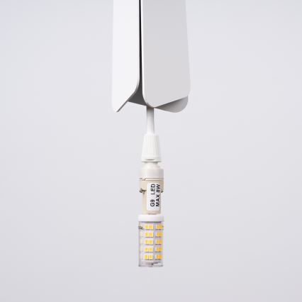 Lustr na lanku PRYSM 1xG9/8W/230V bílá