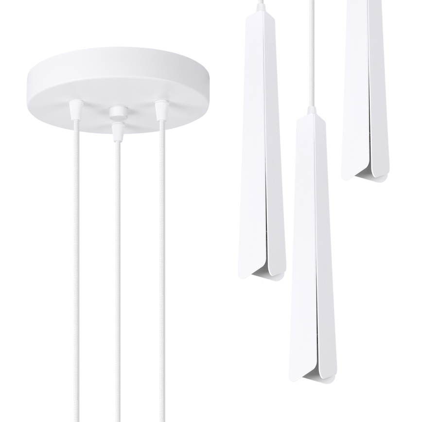 Lustr na lanku PRYSM 3xG9/8W/230V bílá