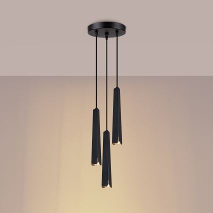 Lustr na lanku PRYSM 3xG9/8W/230V černá