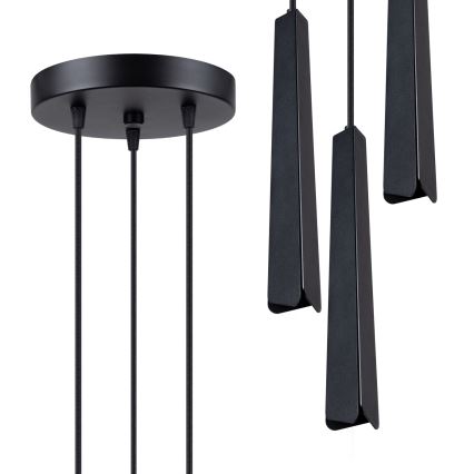 Lustr na lanku PRYSM 3xG9/8W/230V černá