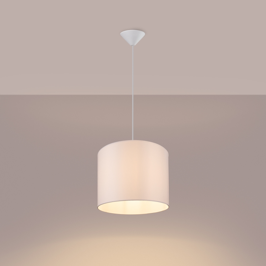 Lustr na lanku NOVA 1xE27/15W/230V pr. 30 cm bílá