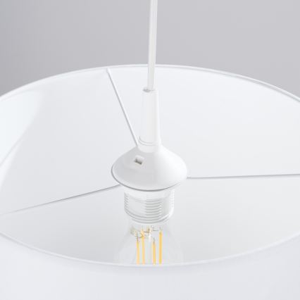 Lustr na lanku NOVA 1xE27/15W/230V pr. 30 cm bílá