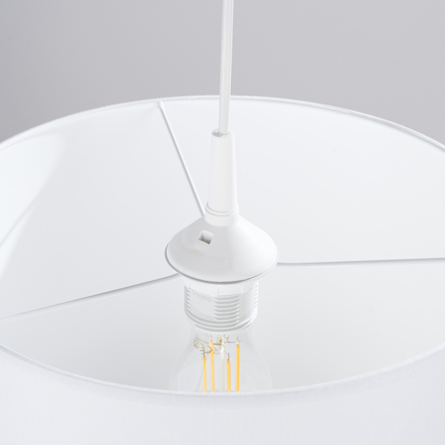 Lustr na lanku NOVA 1xE27/15W/230V pr. 30 cm bílá