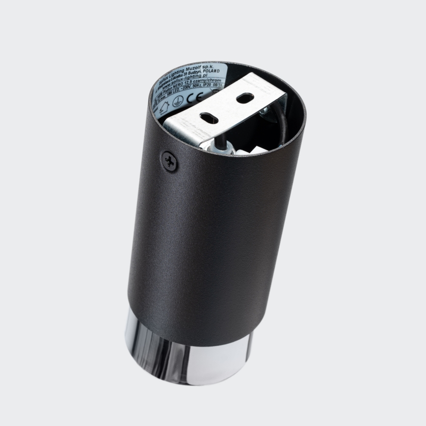 Bodové svítidlo NERO 1xGU10/10W/230V 12,5 cm černá/lesklý chrom