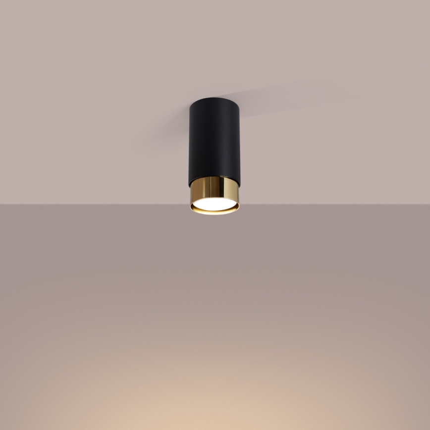 Bodové svítidlo NERO 1xGU10/10W/230V 12,5 cm černá/zlatá