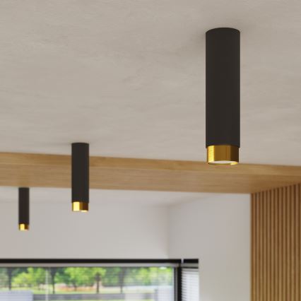 Bodové svítidlo NERO 1xGU10/10W/230V 12,5 cm černá/zlatá