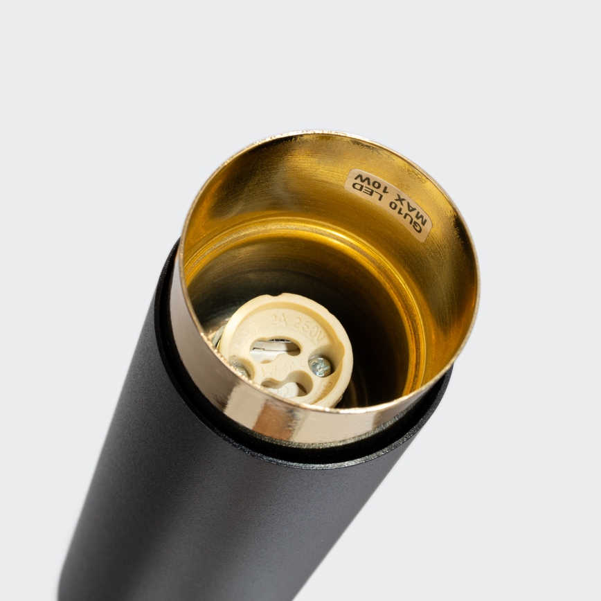 Bodové svítidlo NERO 1xGU10/10W/230V 12,5 cm černá/zlatá