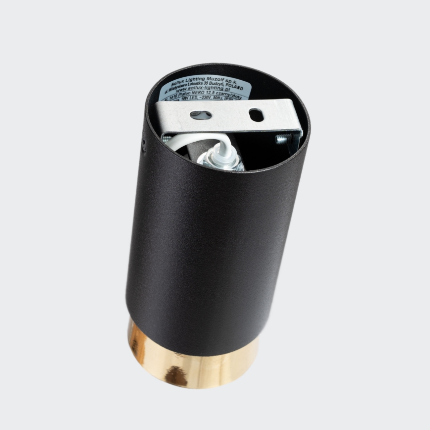 Bodové svítidlo NERO 1xGU10/10W/230V 12,5 cm černá/zlatá
