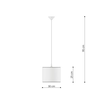 Dětský lustr na lanku FOOTBALL 1xE27/15W/230V pr. 30 cm fotbal