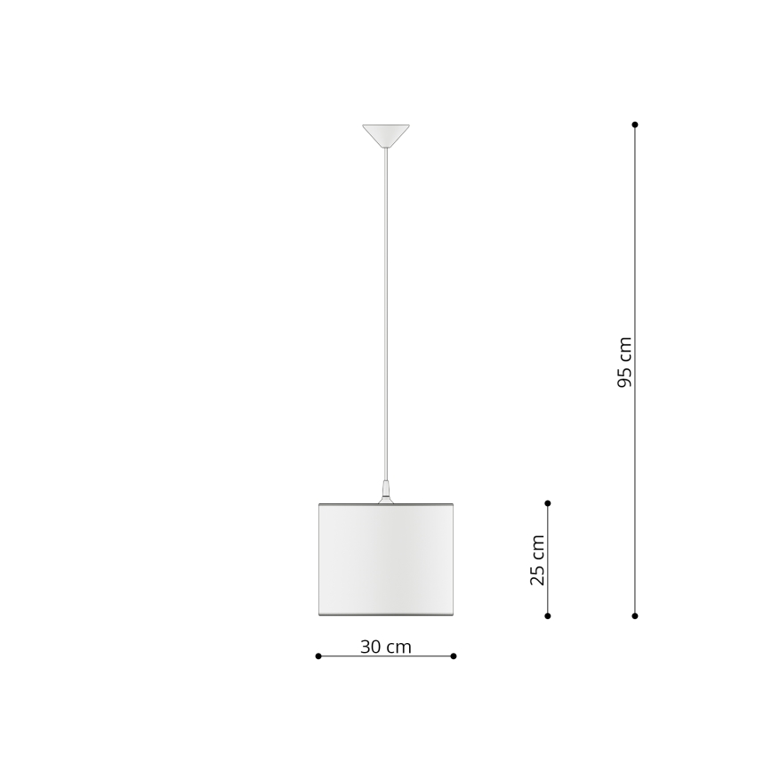 Dětský lustr na lanku FOOTBALL 1xE27/15W/230V pr. 30 cm fotbal