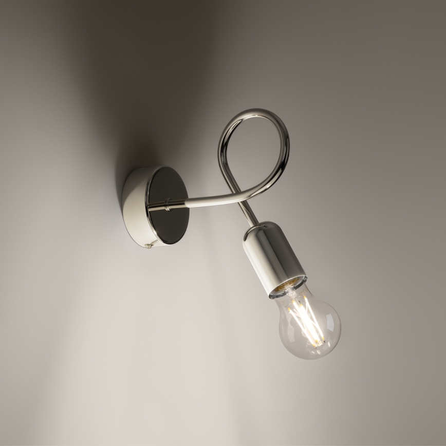 Nástěnná lampa LOOP 1xE27/15W/230V lesklý chrom