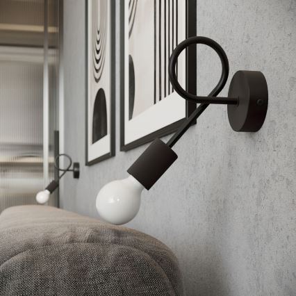 Nástěnná lampa LEVAR 1xE27/15W/230V černá
