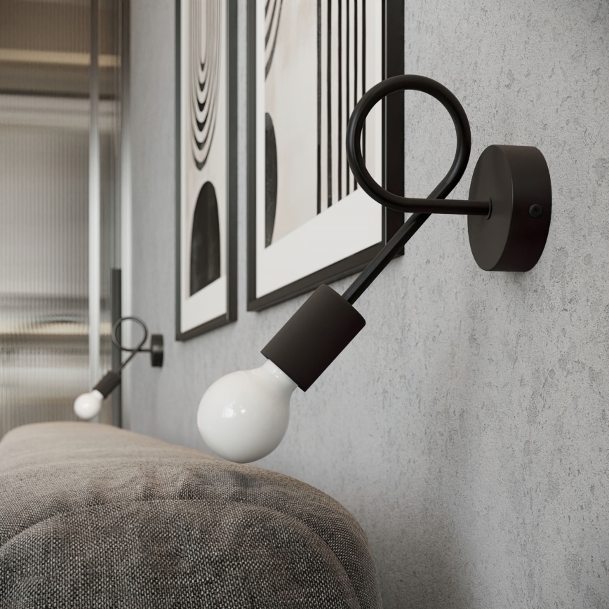 Nástěnná lampa LEVAR 1xE27/15W/230V černá