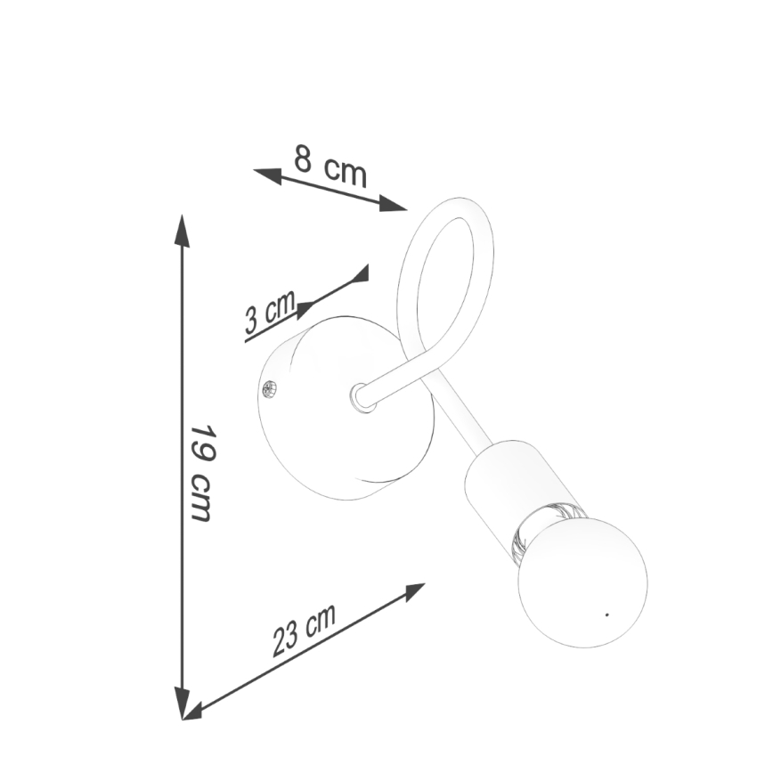 Nástěnná lampa LEVAR 1xE27/15W/230V černá