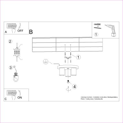 Bodové svítidlo LAGOS 3xGU10/10W/230V bílá