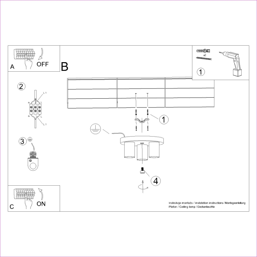 Bodové svítidlo LAGOS 3xGU10/10W/230V bílá
