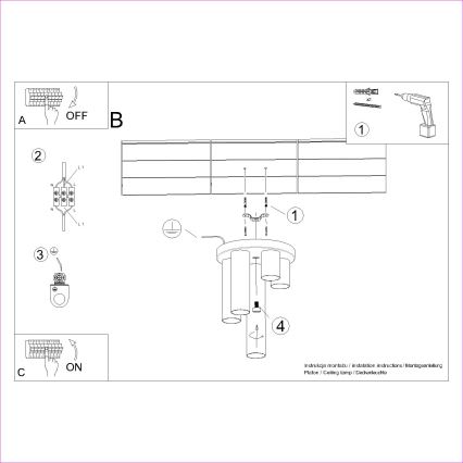 Bodové svítidlo LAGOS 5xGU10/10W/230V černá
