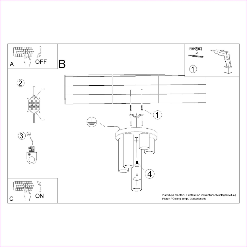 Bodové svítidlo LAGOS 5xGU10/10W/230V černá