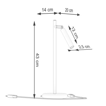 Stolní lampa PASTELO 1xG9/8W/230V černá