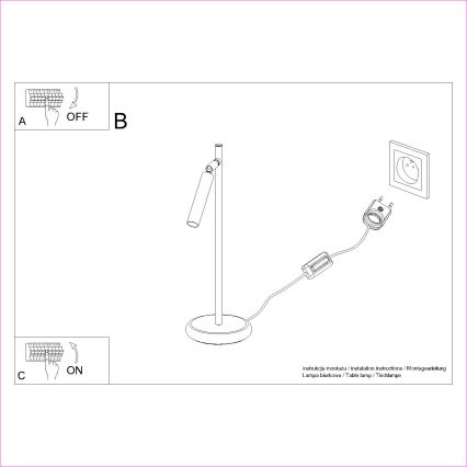 Stolní lampa PASTELO 1xG9/8W/230V černá