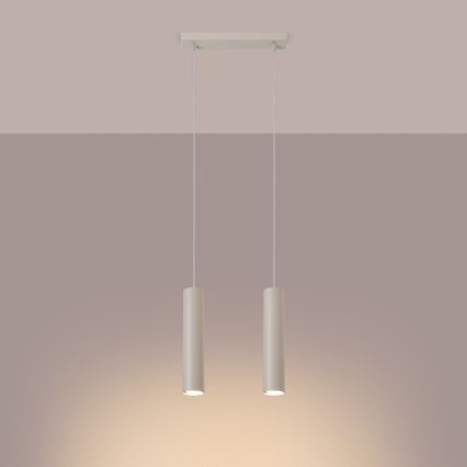 Lustr na lanku LAGOS 2xGU10/10W/230V krémová