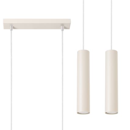 Lustr na lanku LAGOS 2xGU10/10W/230V krémová