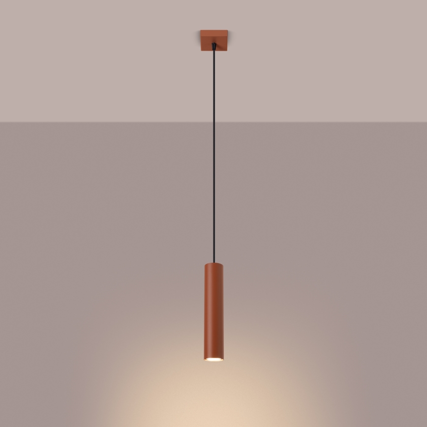 Lustr na lanku LAGOS 1xGU10/10W/230V červená