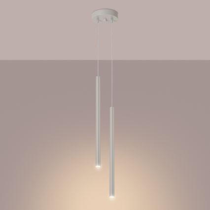 Lustr na lanku PASTELO 2xG9/8W/230V krémová