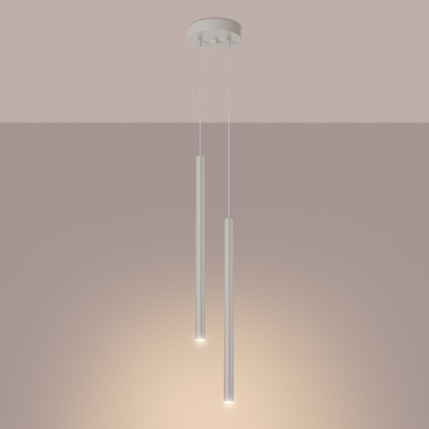 Lustr na lanku PASTELO 2xG9/8W/230V krémová