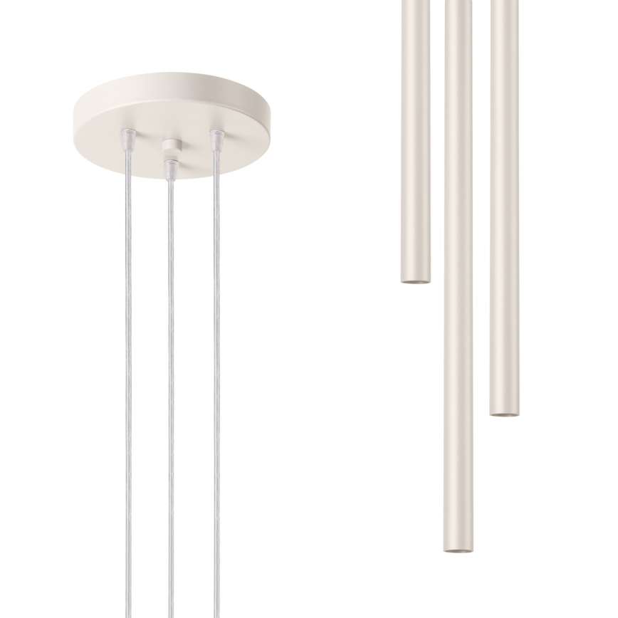 Lustr na lanku PASTELO 3xG9/8W/230V krémová