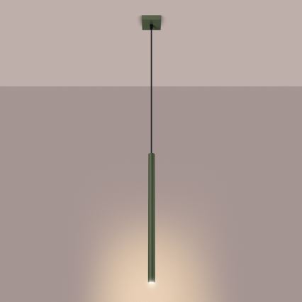 Lustr na lanku PASTELO 1xG9/8W/230V zelená