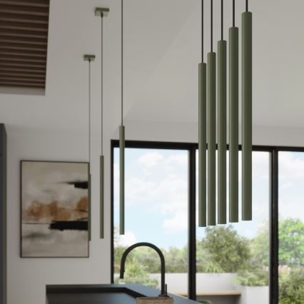 Lustr na lanku PASTELO 1xG9/8W/230V zelená