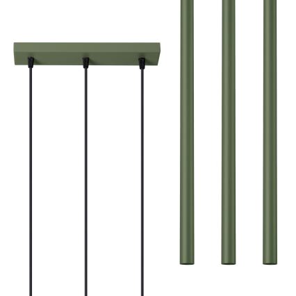 Lustr na lanku PASTELO 3xG9/8W/230V zelená